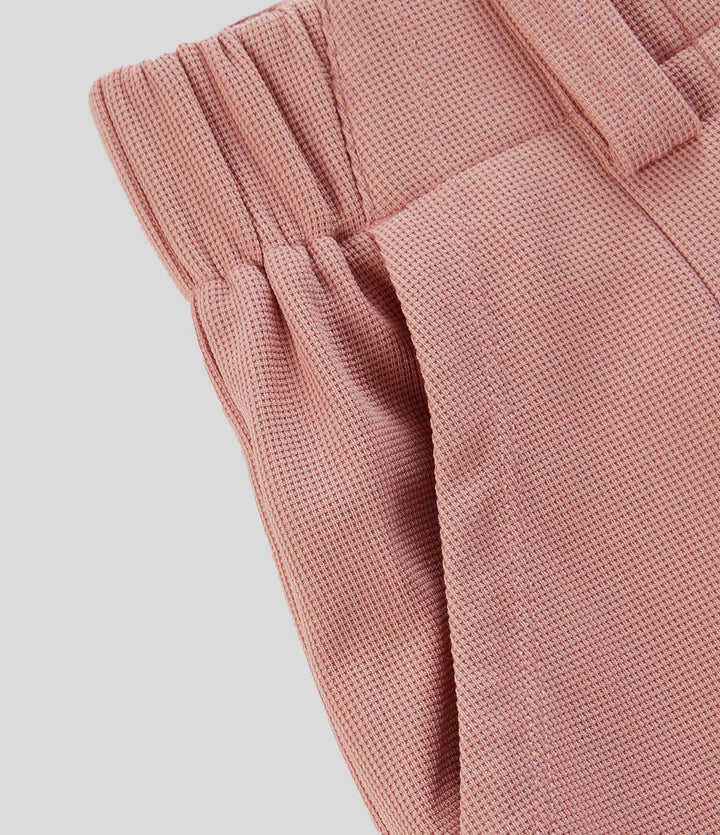 High Waisted Side Pocket Wide Leg Waffle Work Pants