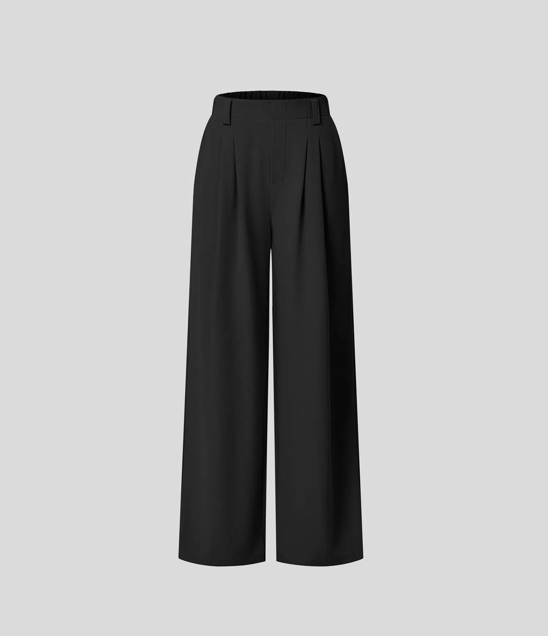 High Waisted Side Pocket Wide Leg Waffle Work Pants